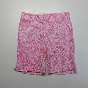 Lilly Pulitzer Shorts Women's Size 2 Pink Floral Chipper Bermuda